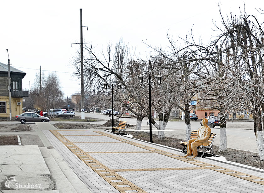 Памятник Рыбникову в Борисоглебске