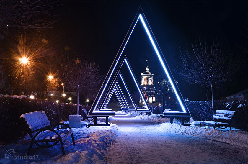 Светящиеся треугольники в Воронеже