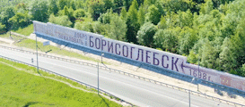 Баннер на въезде в город Борисоглебск