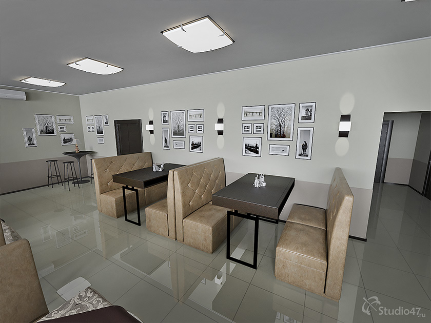 Дизайн зала кафе