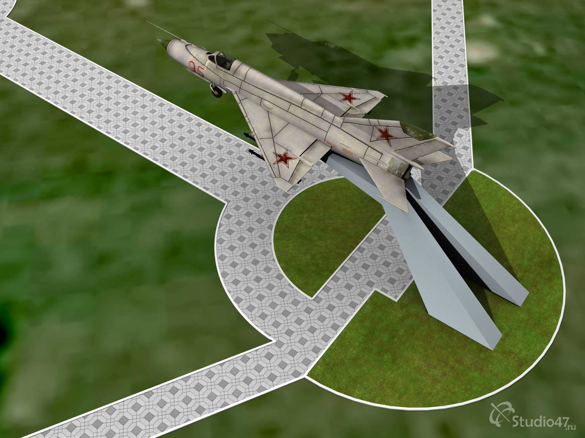Самолет-памятник МИГ-21